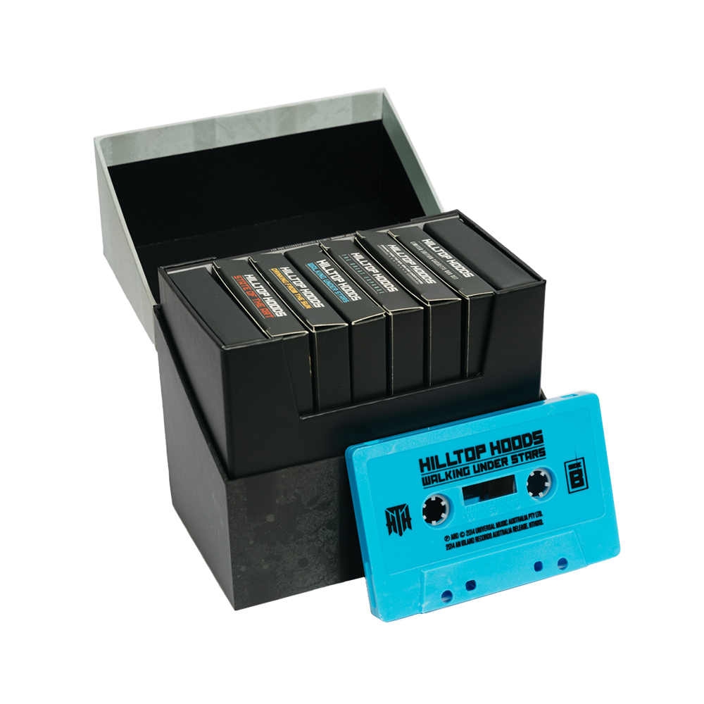 Hilltop Hoods Cassette Box Open Cassette Blue2
