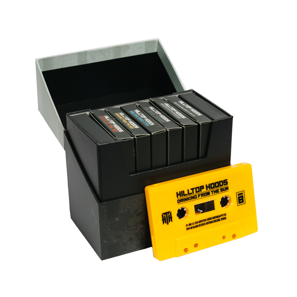 Hilltop Hoods Cassette Box Open Cassette Yellow